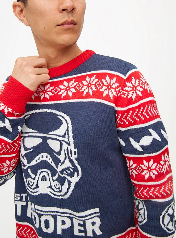 Buy Mini Me Men s Christmas Star Wars Storm Trooper Jumper L Jumpers and cardigans Tu